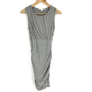 Diane Von Furstenberg Dress Size Medium Womens Gray Angelina Ruched Drape Jersey